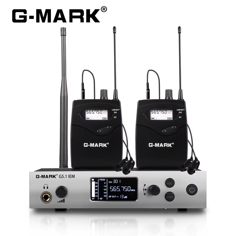 In Ear Monitors For Singers - ワイヤレスインイヤーモニタリングシステム,G-MARK-G5.1IEM uhf,ステージパフォーマンス,屋外歌手,リアルタイムリスニング用イヤホン