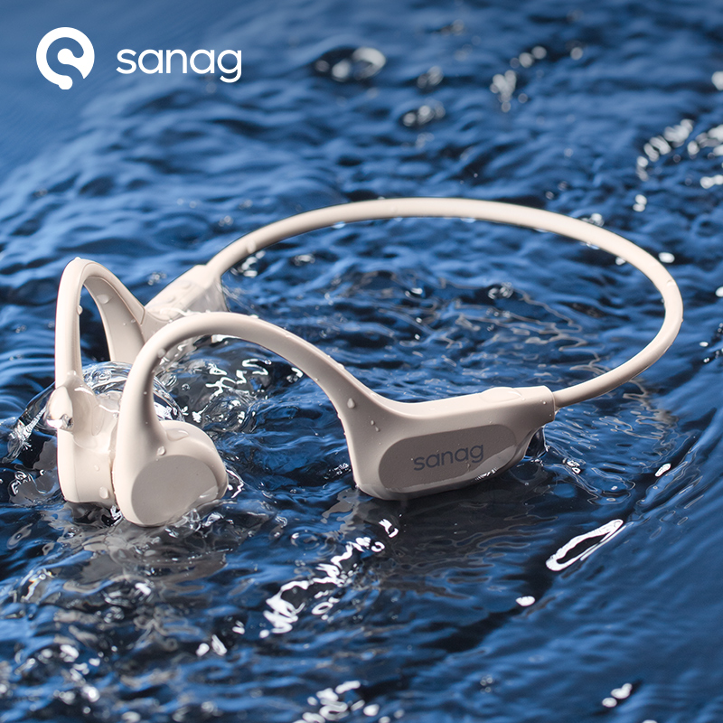 Bone Conduction Running Headphones - Sanag B60S IPX8 防水Bluetoothヘッドホン 骨伝導ワイヤレスイヤホン スポーツサイクリングヘッドセット