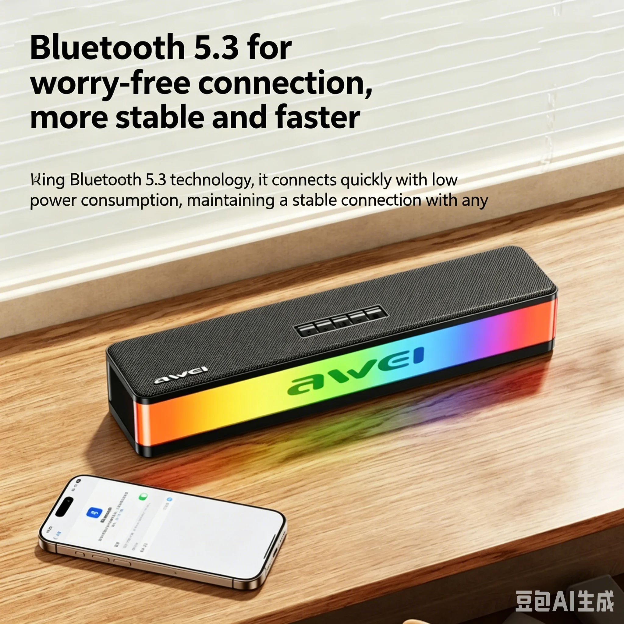 Rgb Computer Soundbar For Pc - RGB Bluetooth スピーカー サウンドバー 20W 強力なサブウーファー