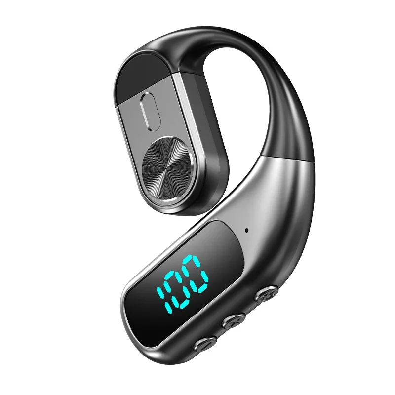 Bone Conduction Running Headphones - ワイヤレス Bluetooth ヘッドフォン マイク付きイヤホン 空気伝導 AI