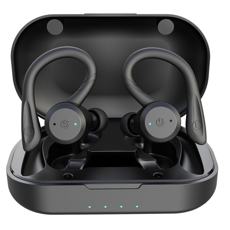 Bone Conduction Running Headphones - 20時間再生可能 水泳用防水Bluetoothイヤホン デュアルウェアスタイル スポーツワイヤレスヘッドセット TWS IPX7イヤホン