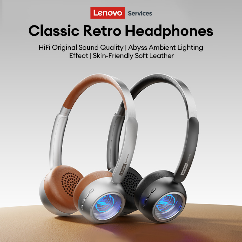 Anc Wireless Over Ear Headphones - レノボ LS101 レトロ マイヤール Bluetooth 6.0