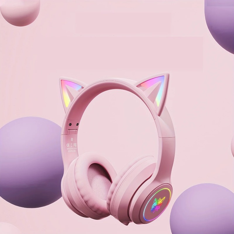 Onikuma B90 ピンク猫耳ゲーミングヘッドセット R - Gaming Headset With Mic Rgb のレビューと価格