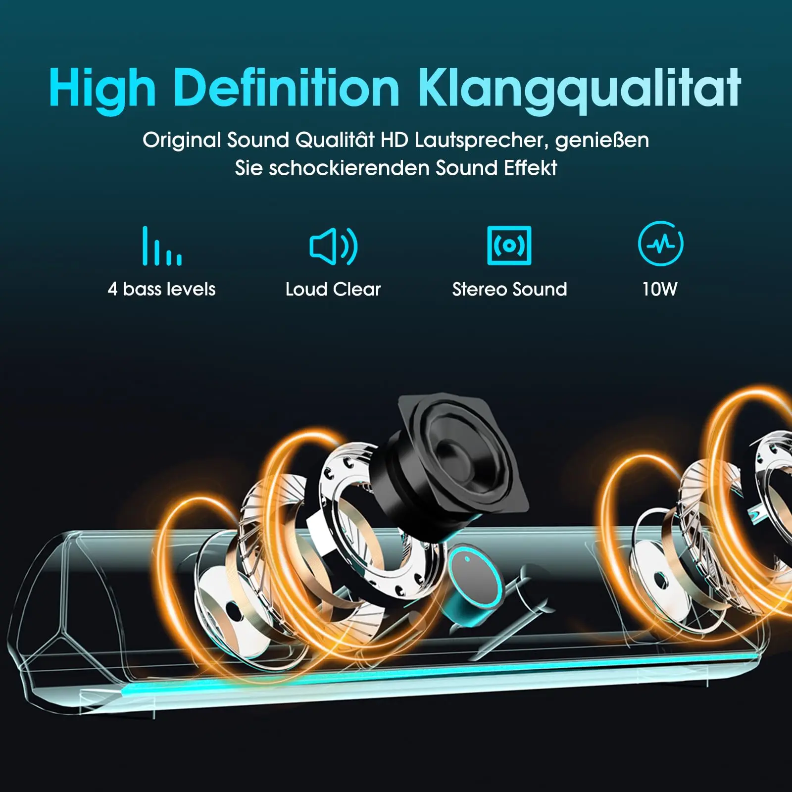 ゲーミングサウンドバー、USBワンケーブル＆Bluetoot - Rgb Computer Soundbar For Pc のレビューと価格