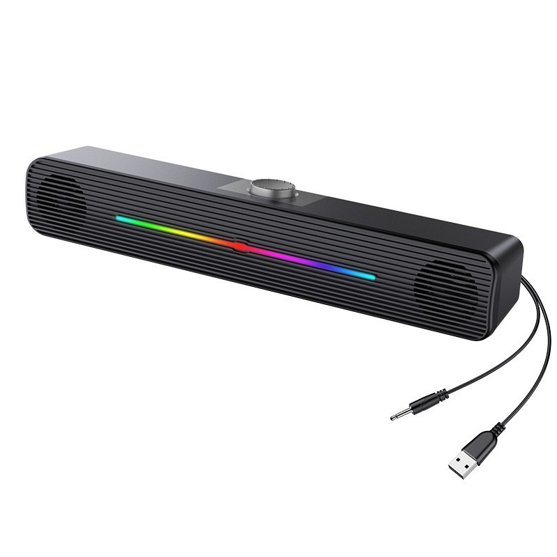 E-1407 ホールセール RGBライト ワイヤレススピーカ - Rgb Computer Soundbar For Pc のレビューと価格