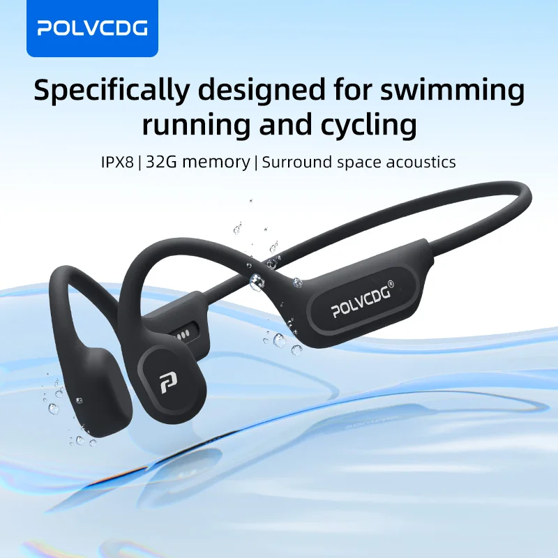 POLVCDG X9 骨伝導イヤホン 32G IPX8 防水 - Bone Conduction Running Headphones のレビューと価格