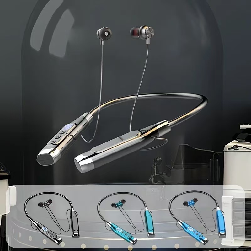 真のステレオワイヤレスヘッドセット,Bluetoothネック - Magnetic Neckband Sports Earphones のレビューと価格
