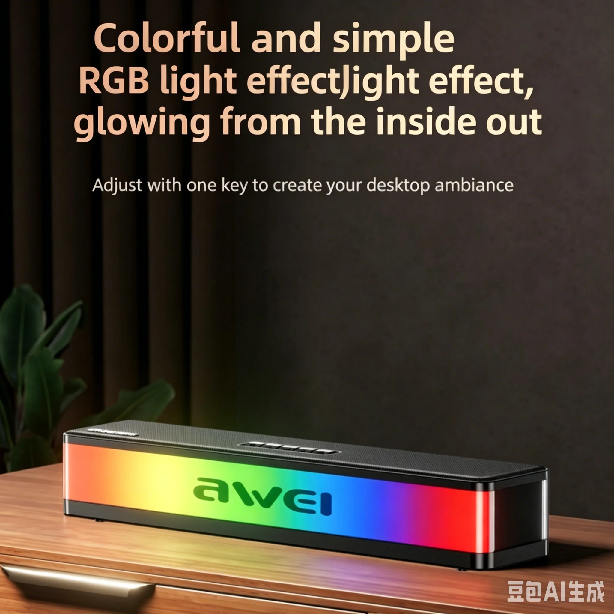 RGB Bluetooth スピーカー サウンドバー 20W - Rgb Computer Soundbar For Pc のレビューと価格