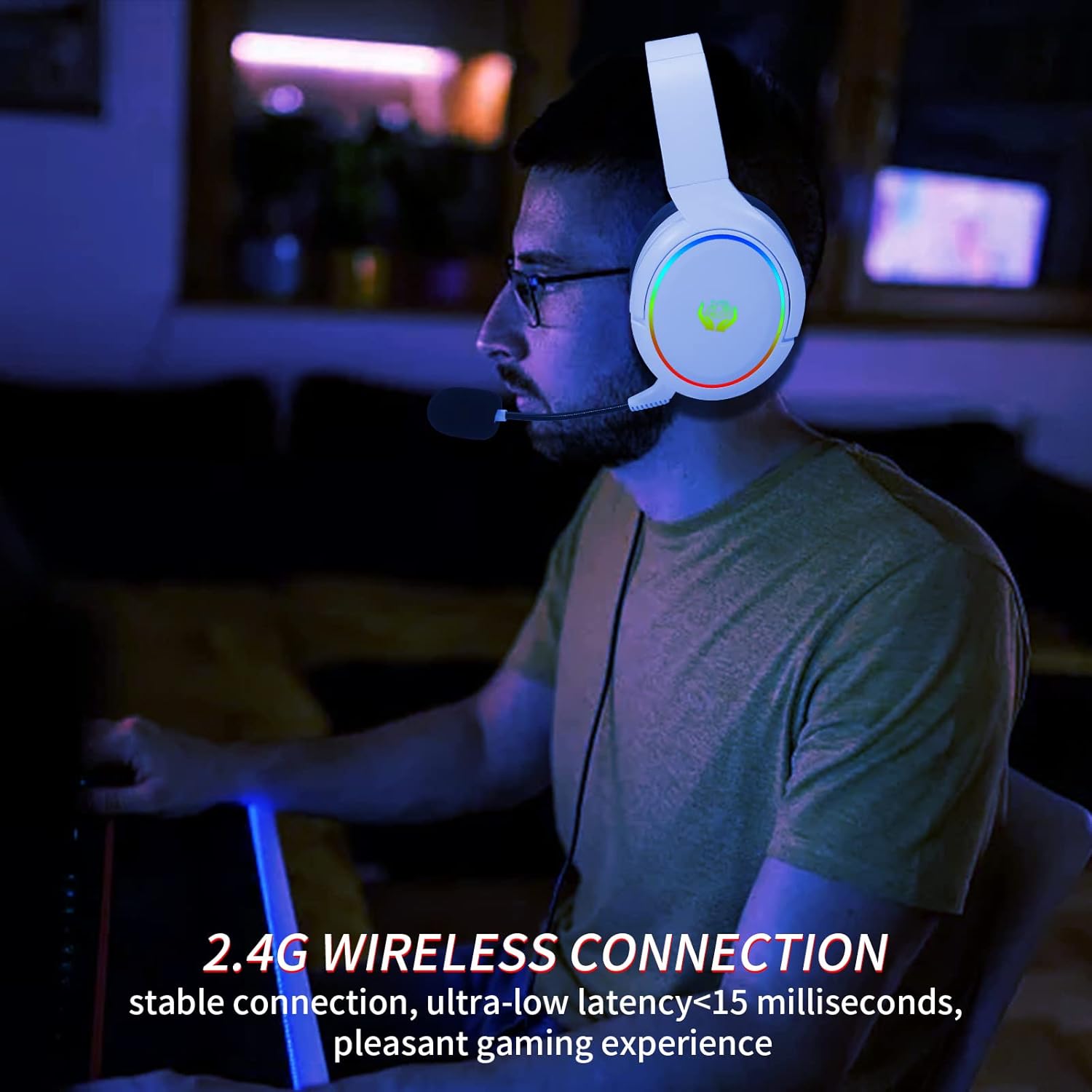 HUO JI 2.4G/Bluetooth ワイヤレス ゲー - Gaming Headset With Mic Rgb のレビューと価格