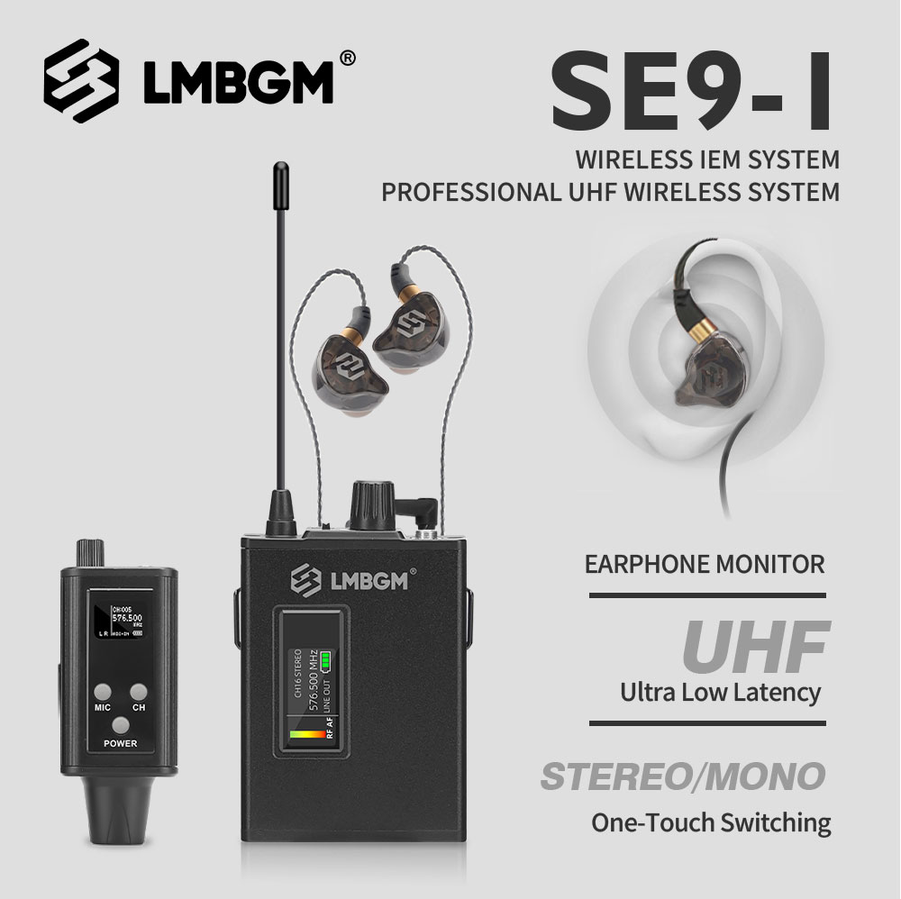 LMBGM SE9 UHFワイヤレスインイヤーモニターシステ - In Ear Monitors For Singers のレビューと価格