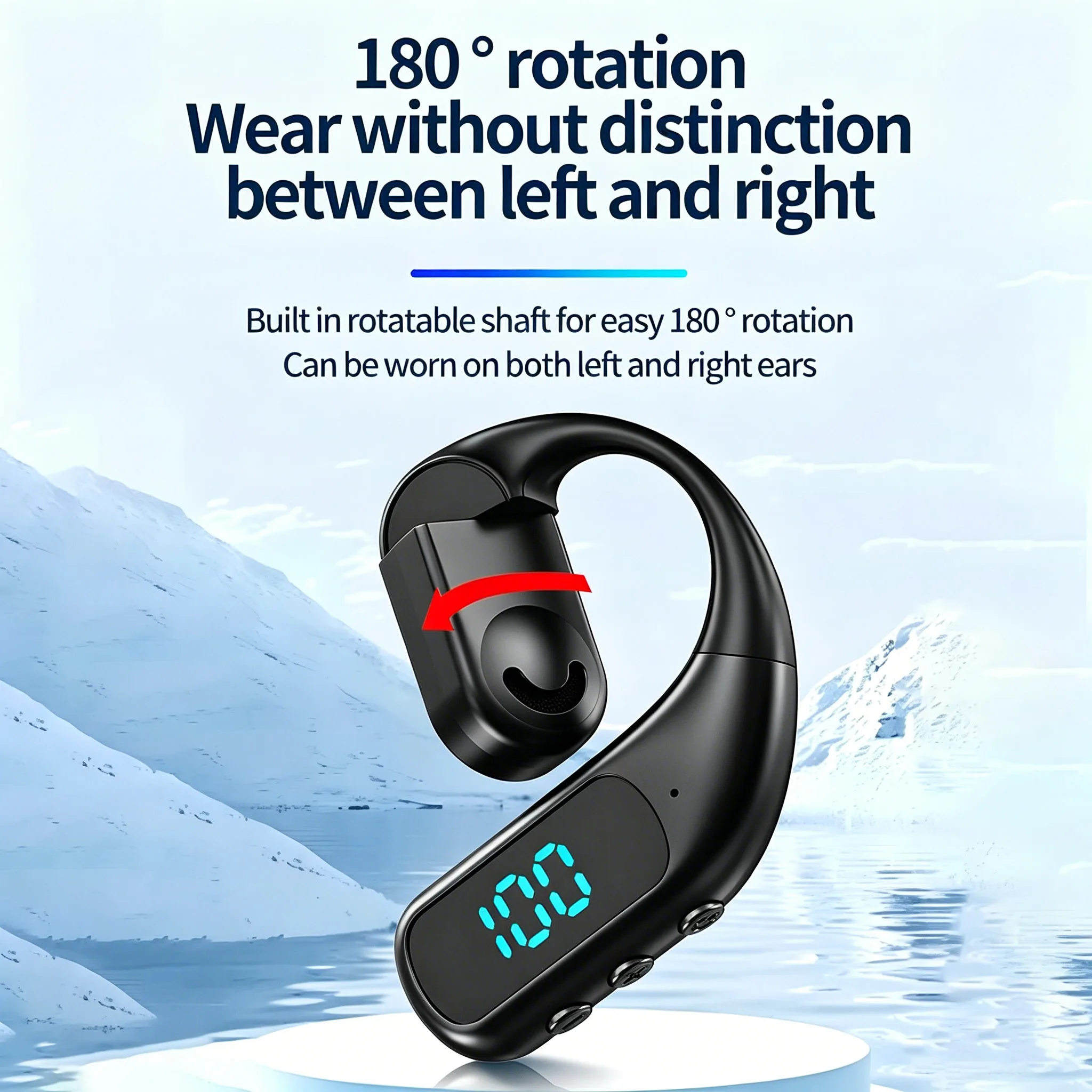ワイヤレス Bluetooth ヘッドフォン マイク付きイヤ - Bone Conduction Running Headphones のレビューと価格