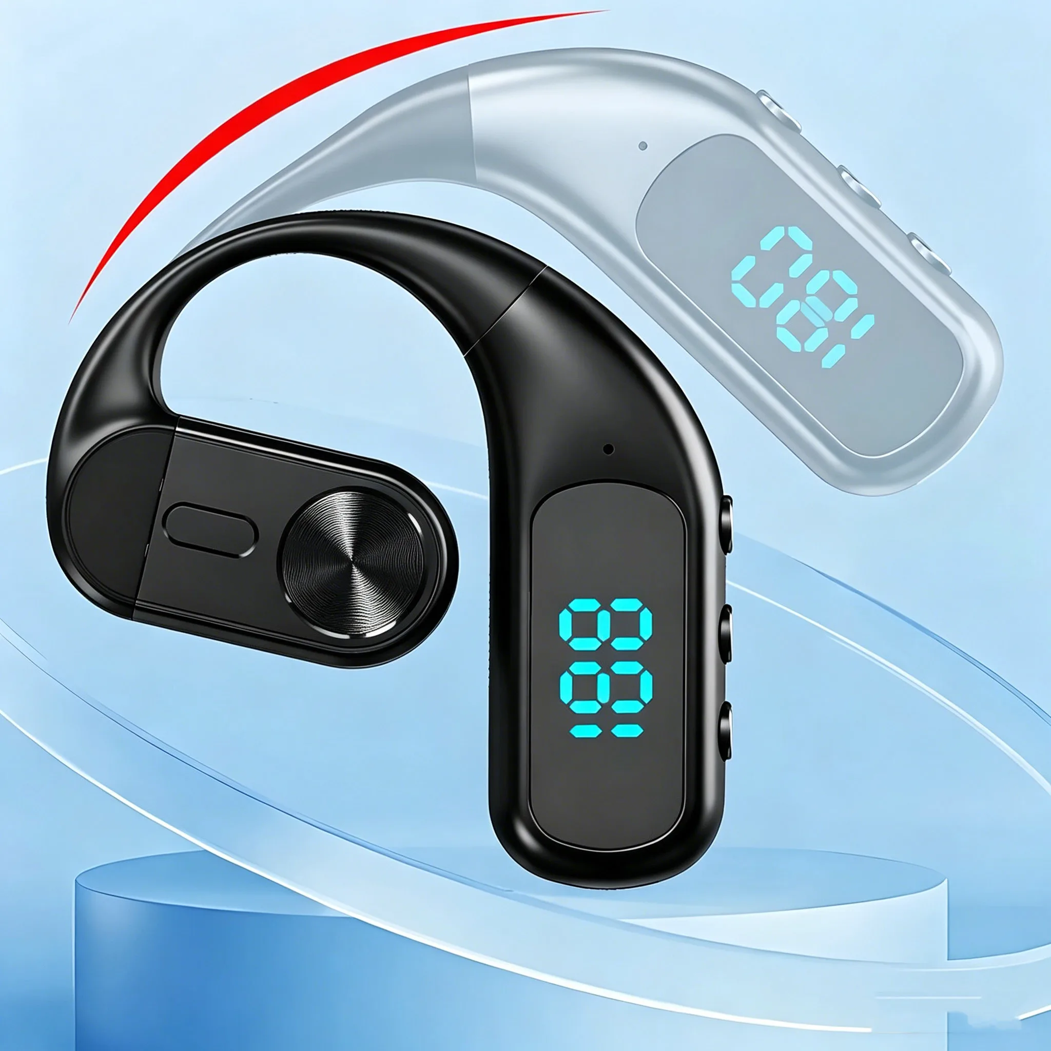 ワイヤレス Bluetooth ヘッドフォン マイク付きイヤ - Bone Conduction Running Headphones のレビューと価格