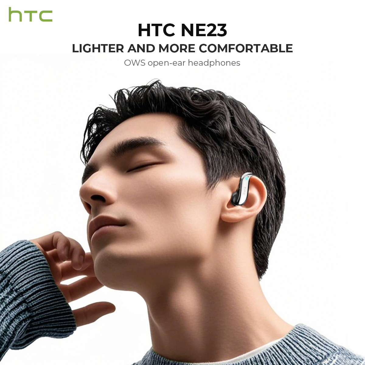 オープンイヤー Bluetooth ヘッドフォン HTC 3 - Headphones のレビューと価格