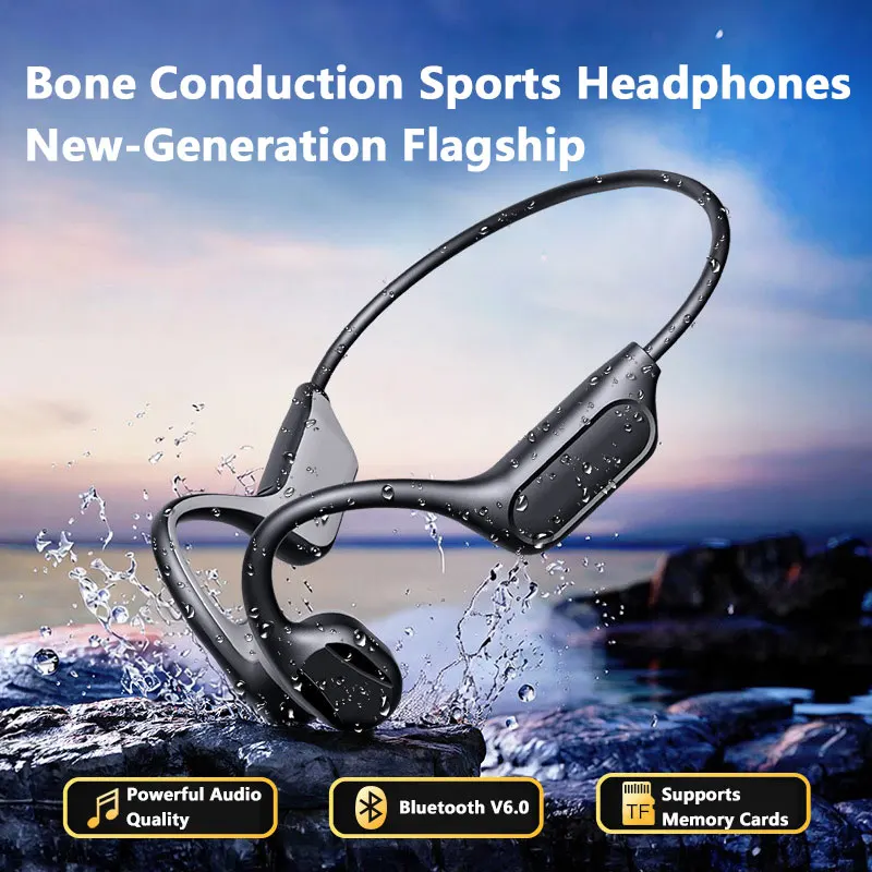 新しい IPX8 スポーツ骨伝導 Bluetooth イヤホ - Bone Conduction Running Headphones のレビューと価格