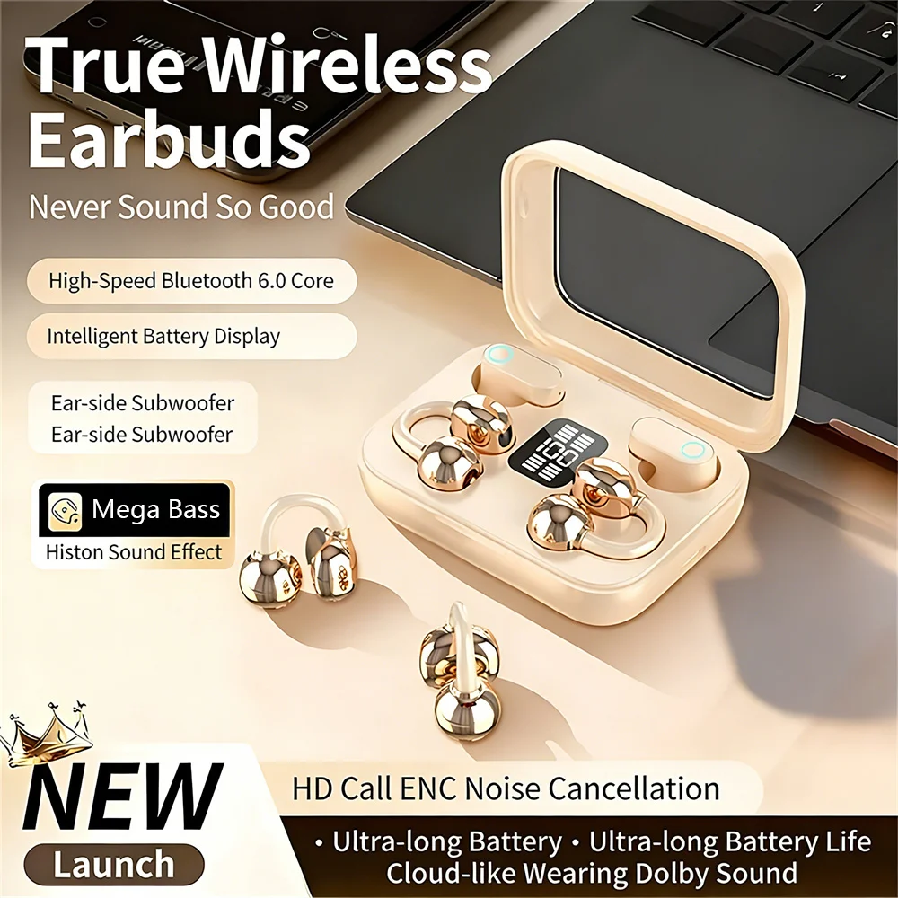 ツインイヤホン オープンインイヤータイプ HIFI 低音 2 - Bone Conduction Running Headphones のレビューと価格