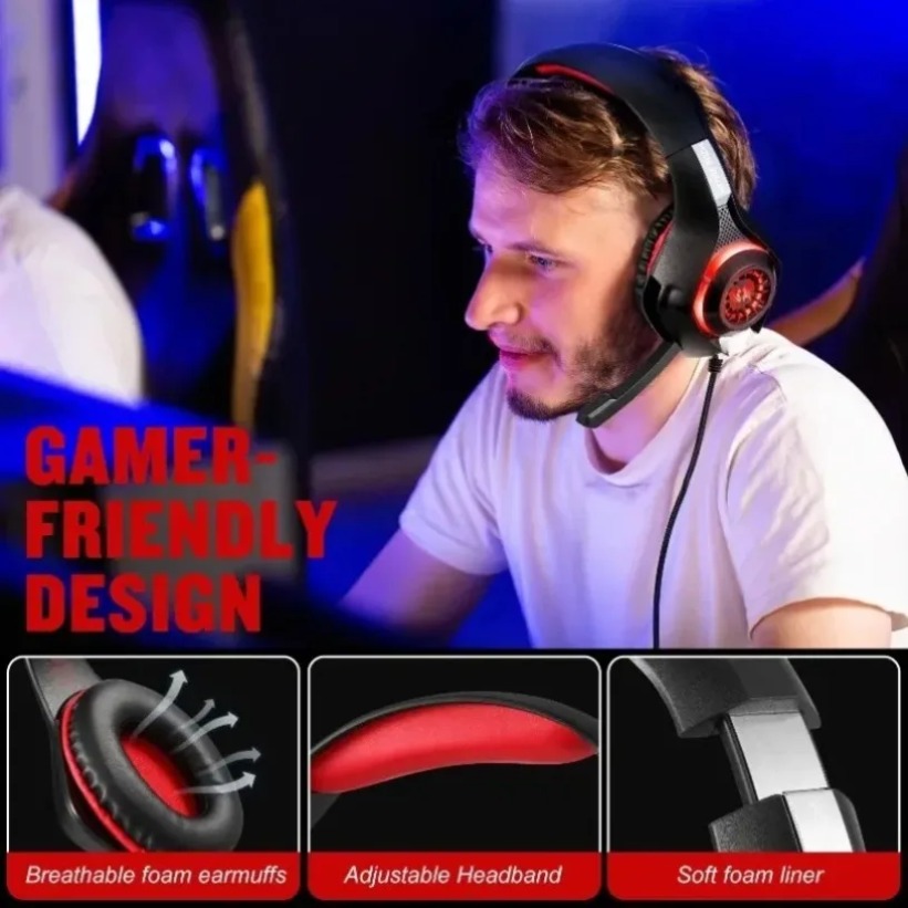 LED ゲーミングヘッドフォン マイク付き RGB オーバー - Gaming Headset With Mic Rgb のレビューと価格