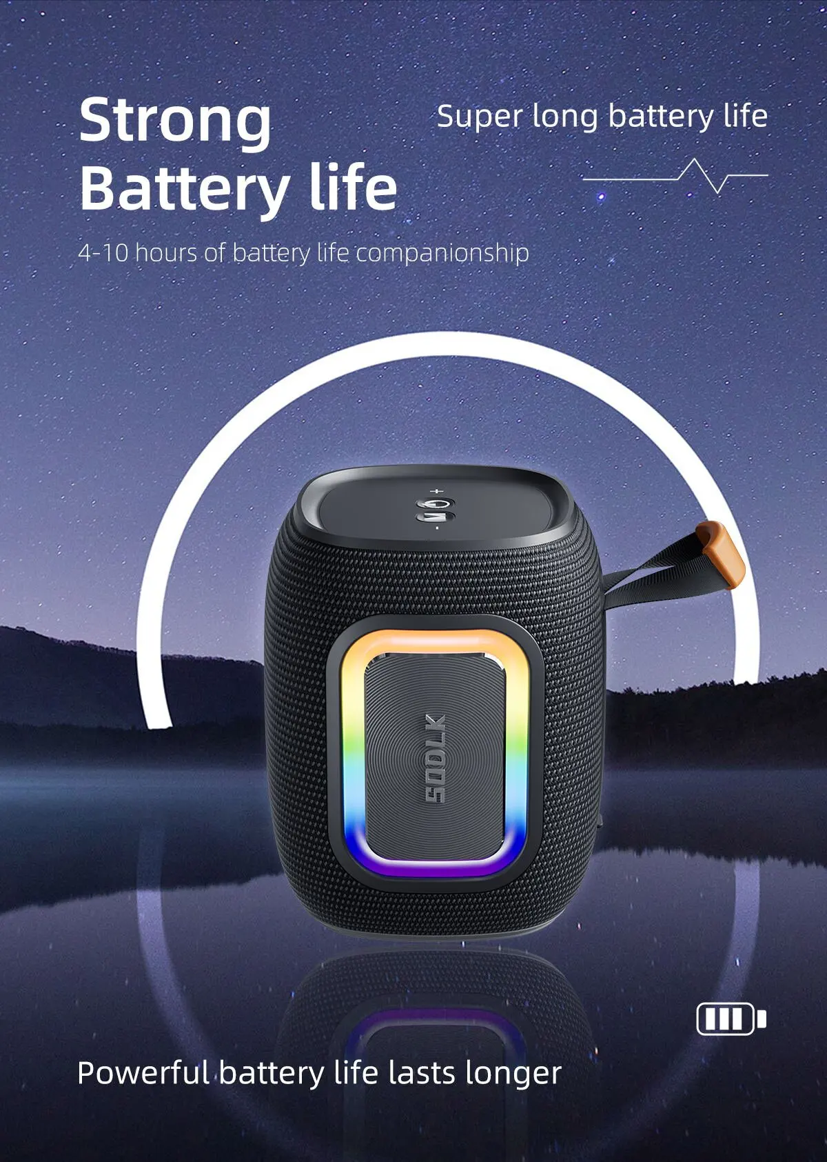 SODLK T26 ミニ Bluetooth スピーカー屋外 - Portable Bluetooth Speaker Waterproof Ipx7 のレビューと価格